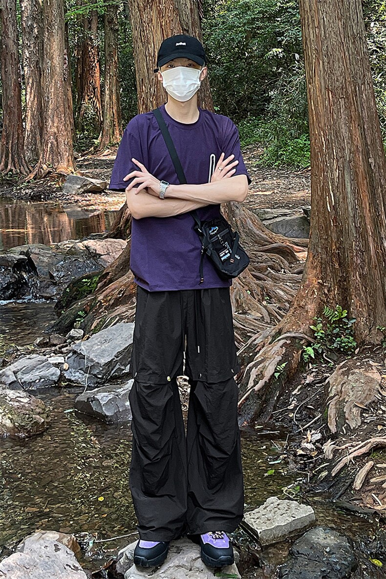高街简约复古长短裤美式潮流个性可拆卸裤子K555TP45控68,男装休闲裤,电商A102B