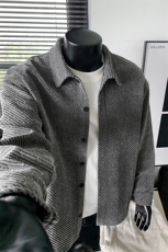 400g重磅雪尼尔美式条纹宽松肌理感夹克外套男J5265-特P40控78，男装夹克，电商A001-1