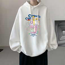连帽卫衣男大码运动服帽衫外套WY2332-P35加绒款-P40，男装卫衣，电商A040