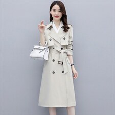 风衣女中长款2025春秋新款时尚气质收腰显瘦流行英伦风大衣外套潮图片