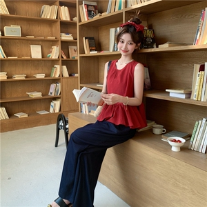 简约娃娃衫休闲裤套装女夏2025新款又酷又飒穿搭两件套爆款高级感图片