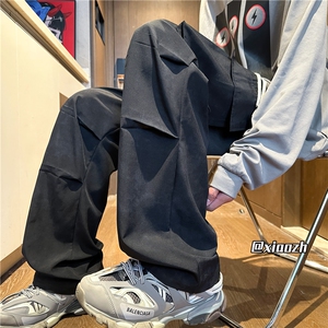 XZ616 秋季重磅多口袋双褶垂感扎染水洗脏脏裤 TY1045 特P40控78图片