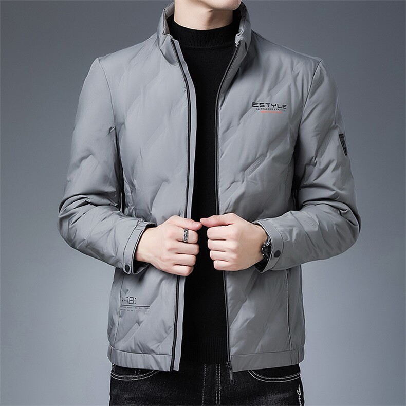 AN9157钱塘2020-3秋冬新款中老年男士羽绒服立领休闲保暖外套P200，男装羽绒服，钱塘207-3