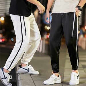 有报告男士休闲裤条纹小脚运动裤子男韩版百搭 DS10T图片