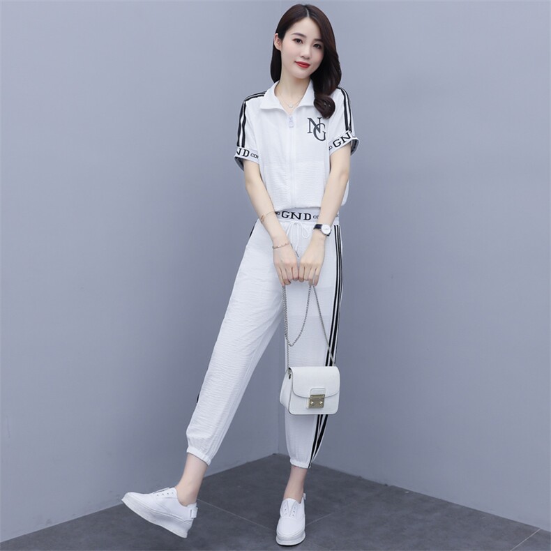 套装女夏2021年夏季新款女装时尚休闲拼接欧货大码女装,女装套装/套裙,瑶迪依秀