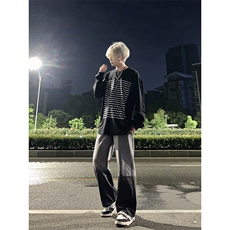 渐变修身牛仔裤美式高街vibe裤子，男装牛仔裤，星座310A-4