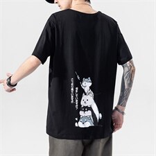 2021夏季新日系大码男无影墙卡通印花T恤短袖T1005-P25图案已注册，男装T恤，电商A001