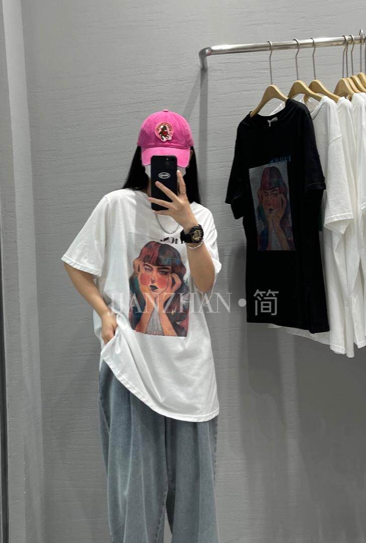 夏季新款大版图案短袖，其它，JIAN.Z 简.站
