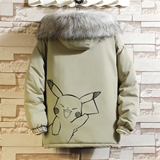 MM48193-P130冬季大毛领衣男士大码加厚袄男服砖墙，男装棉衣，电商A040A