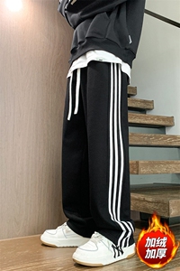 木地板新款男百搭设计感加绒港风休闲裤K186H-P50图片