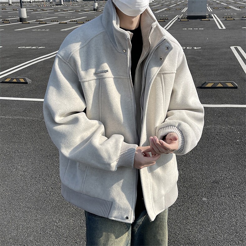 2025年春款时尚立领假两件外套三彩尼夹克上衣XZ212-QJK296-P95,男装夹克,星座212