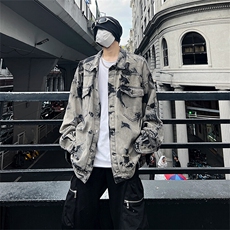 现货5千件男女美式牛仔外套春扎染破坏牛仔衣高街夹克NT521P75，男装工装外套，星座301D-2(原星座1004-1）