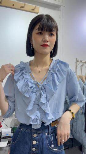 锦棉罗马面料小衫三个颜色都好看，女装，欧诗尚