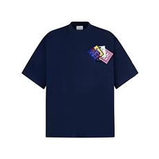 万针全刺绣工艺抖音得物高品质260克重磅纯棉双纱美式高街短袖T恤，男装T恤，电商A486-1