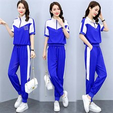 休闲时尚运动服套装2025新款女装夏款妈妈短袖漂亮减龄洋气两件套，女装套装/套裙，众宇琦