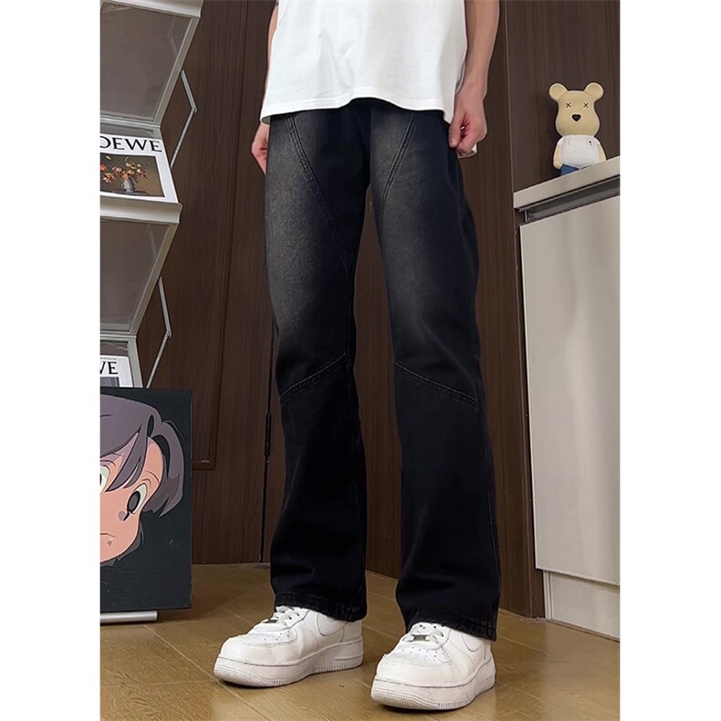 春季潮流百搭休闲直筒牛仔裤美式宽松男款阔腿休闲裤K502-P60控78,男装牛仔裤,星座218-5