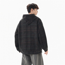 YK86123-P65聚酯纤维78.3%锦纶21.7%彩色针织毛绒卫衣男秋冬款，男装卫衣，电商A086-1