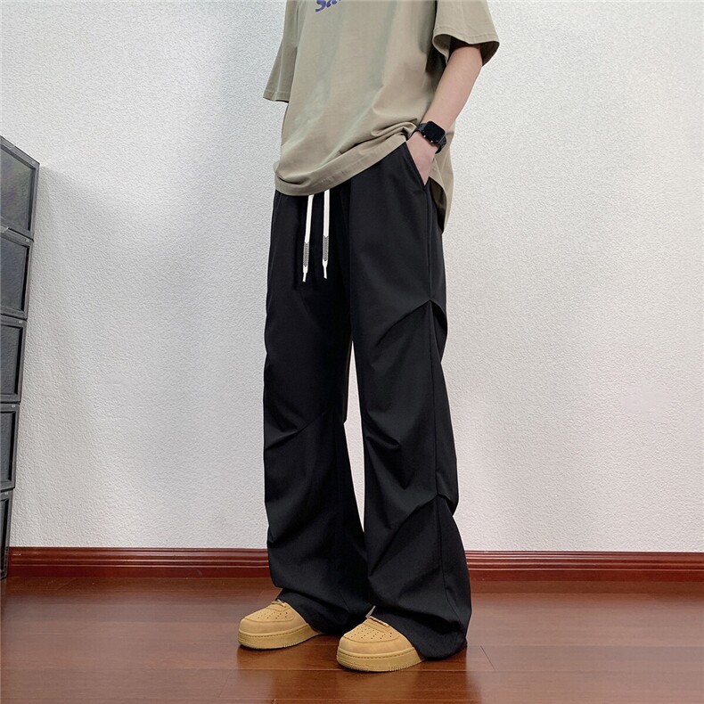 速干薄款褶皱拖地裤 K113模特地板 92%聚酯纤维8%氨纶(S-2XL)TP26图片