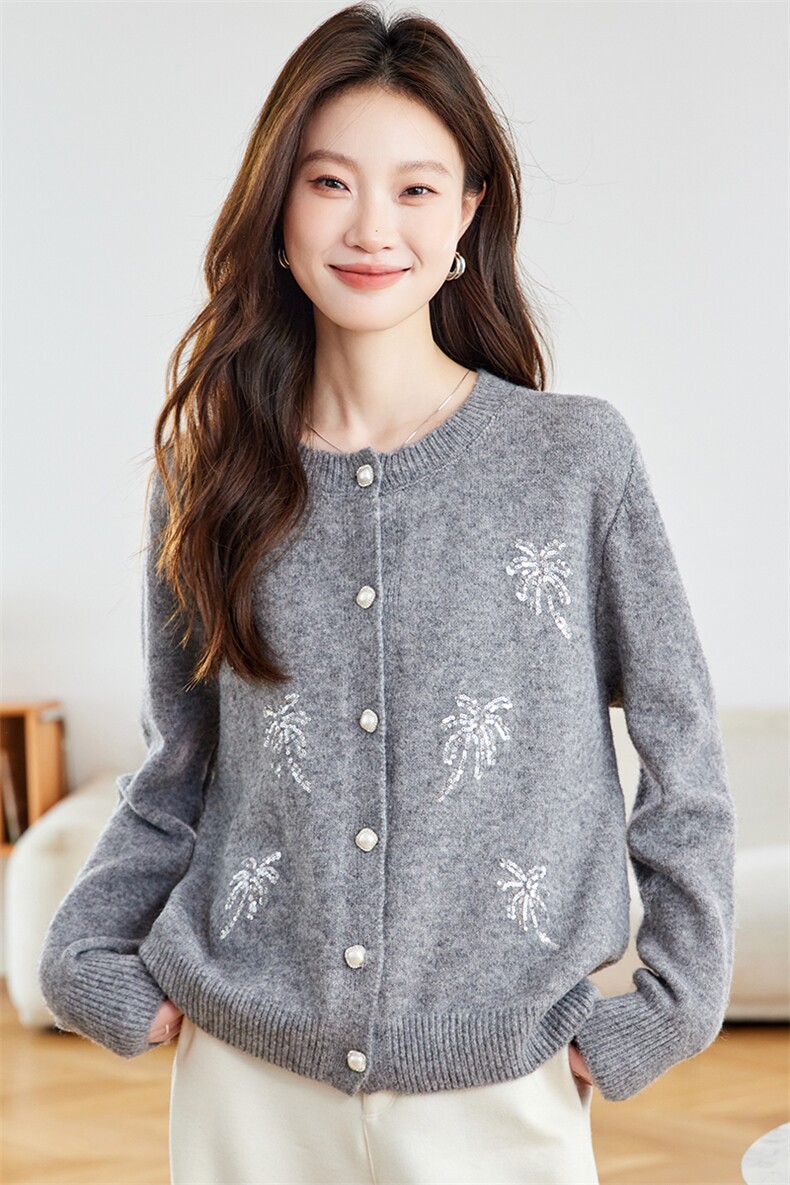 时尚减龄针织开衫女装2025新款设计感好看别致休闲百搭毛衣外套,商品下架区,韩然一族