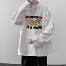 控48重磅230g纯棉长袖t恤男大码圆领卫衣打底衫TX3366-P28，男装T恤，电商A040