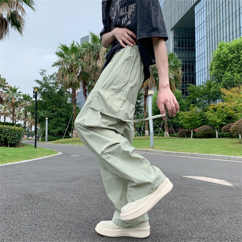 美式口袋工装裤潮牌高街oversize宽松束脚休闲长裤AK9527-P48,男装休闲裤,星座1001-1