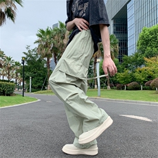 美式口袋工装裤潮牌高街oversize宽松束脚休闲长裤AK9527-P48，男装休闲裤，星座1001-1