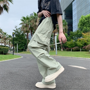 美式口袋工装裤潮牌高街oversize宽松束脚休闲长裤 AK9527-P48图片