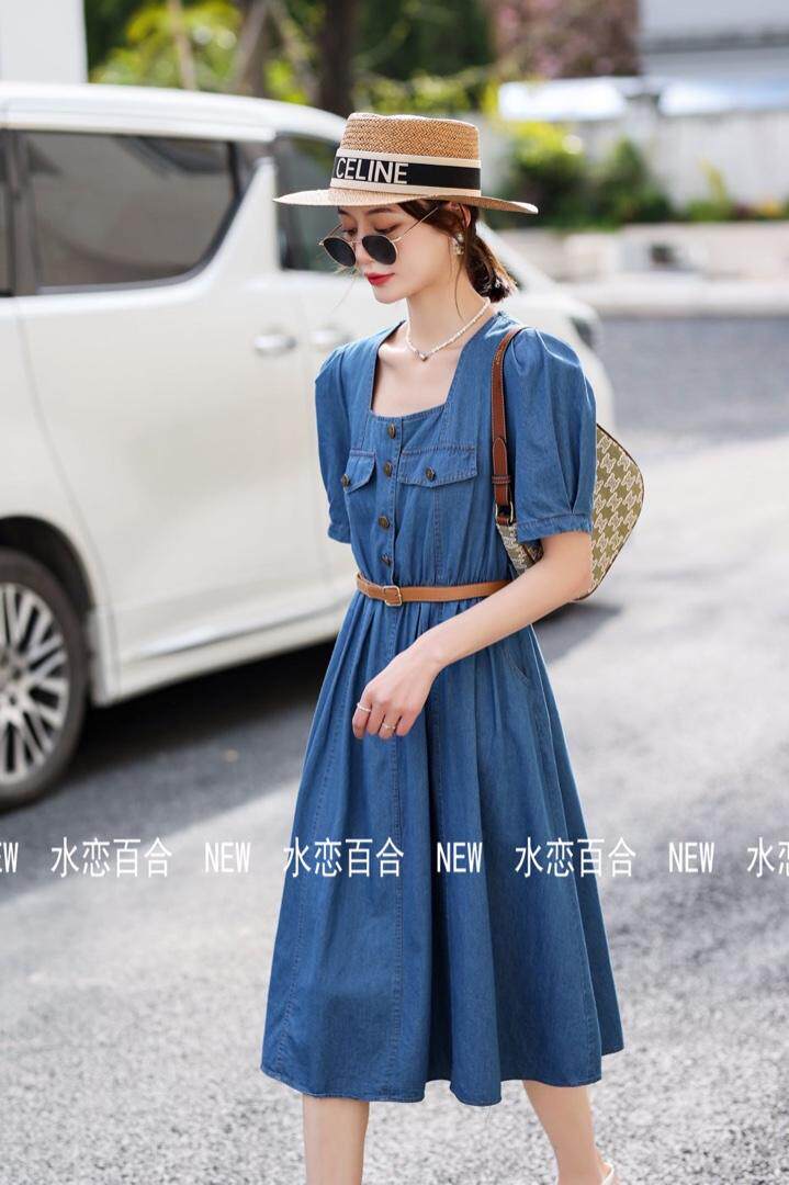 连衣裙，女装连衣裙，水恋百合