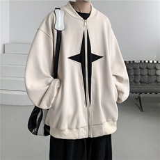 特P60控108卫衣35棉美式复古撞色华棉飞行棒球服男夹克外套XJ2408，男装夹克，电商B370