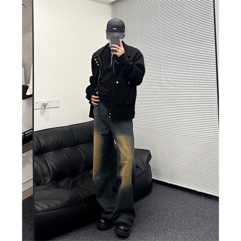 oversize裤子水洗蓝阔腿直筒牛仔裤杭州盗图必究！,男装牛仔裤,星座310A-4