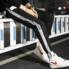 2021新款春秋韩版潮流运动男士休闲长裤束脚潮牌九分裤，男装休闲裤，电商B226-2（原B217-2）