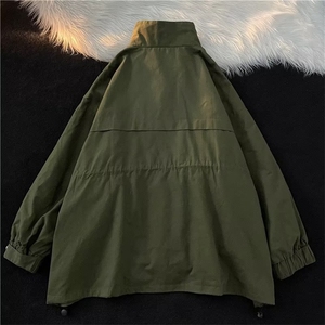 美式拼接牛仔外套男士潮牌大码假两件衣服J7083P65图片