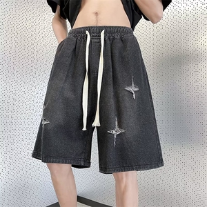 青春流行ins男直筒水洗牛仔裤 P35图片