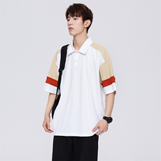 潮流前线日系潮牌无影墙短袖男时尚新款拼接polo衫zdp2301-p40，男装Polo衫，星座717