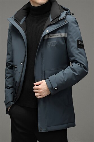 冬季羽绒服男士中长款纯色潮流中年厚款休闲外套SNNYR86068-P300,男装羽绒服,电商B212（原钱塘6029）