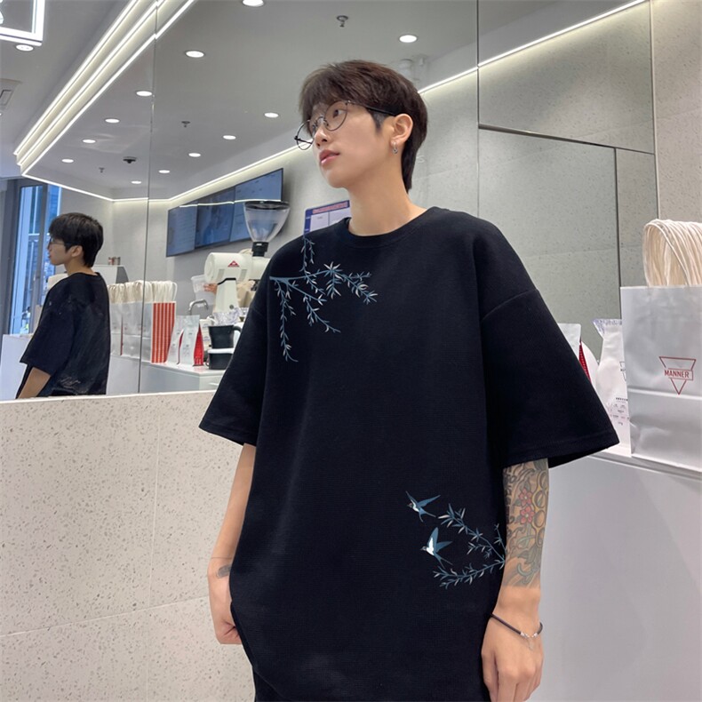 量大优！供视频！港风华夫格短袖T恤半袖男HT208-特P18,男装T恤,电商B367