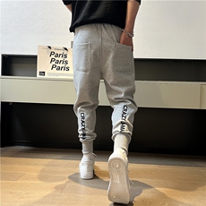 B230美式立体字母刺绣微跨哈伦束脚休闲运动卫裤长期供货2070-P85，男装休闲裤，电商B230