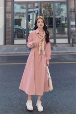 大货，送丝巾长款连衣裙P125-K198，女装连衣裙，2B113