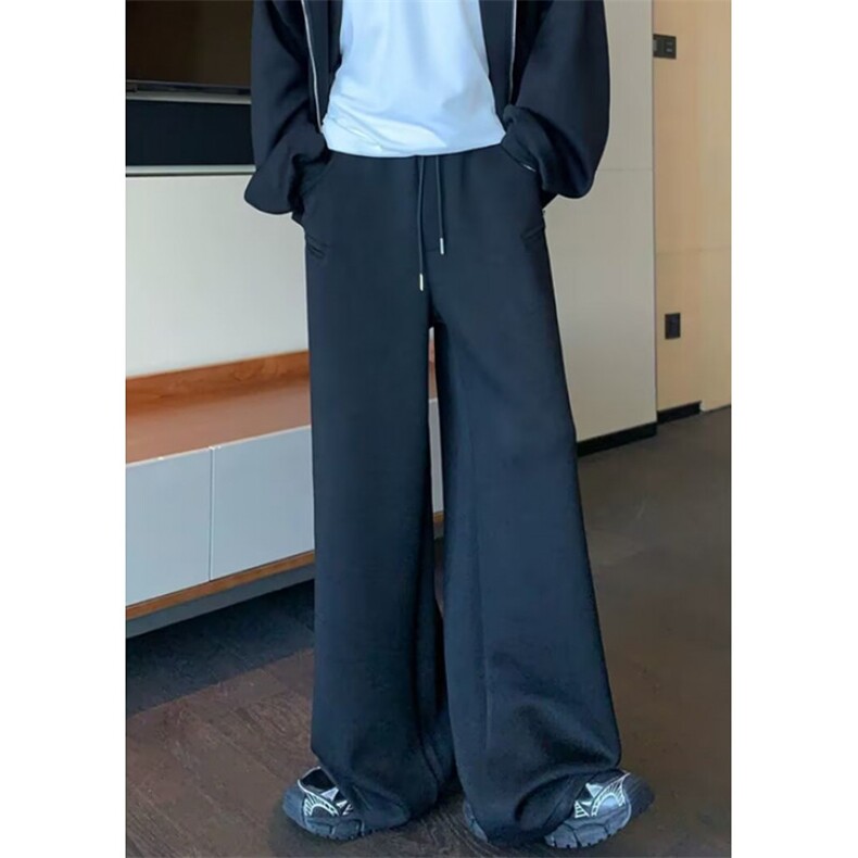 卫裤男直筒宽松阔腿长裤高街垂感休闲显瘦情侣运动裤KA8079，男装休闲裤，星座1116A（原606A-3）