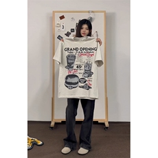 【有货】1274CC-特P28汉堡薯条印花短袖t恤男女，男装T恤，星座1007（原301D）