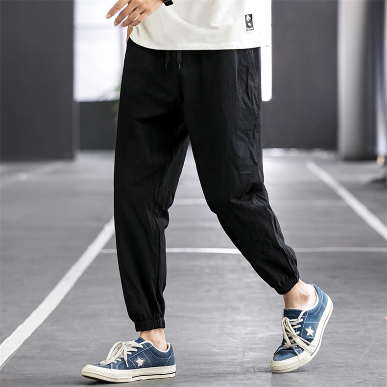 日系夏季棉麻裤九分休闲裤DK7303-P30控58,男装休闲裤,星座717