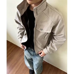 美式高级感飞行外套男士春秋季潮牌痞帅短款休闲装夹克衣服图片