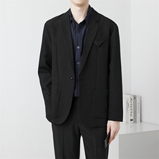 休闲西服外套男生春秋季韩版潮流商务百搭痞帅小西装外套7411P60，男装西服，星座410-2