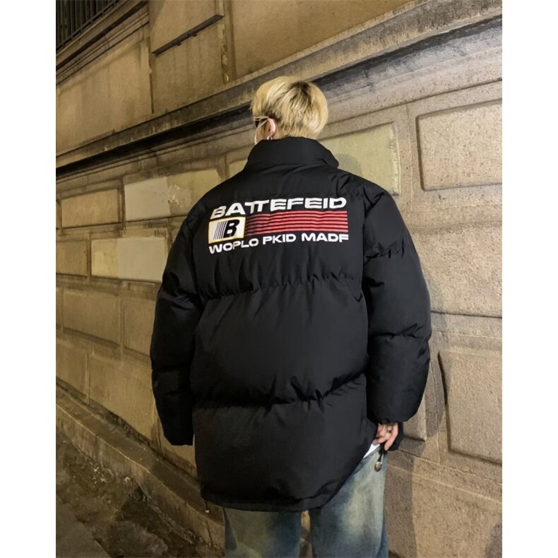 羽绒服冬季韩版宽松bf复古棉服加厚保暖短款立领棉衣外套潮,男装棉衣,星座1013