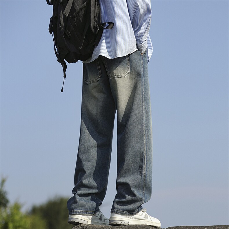 牛仔裤男宽松直筒裤K2362P50,男装牛仔裤,电商D325