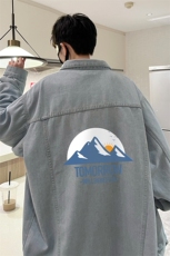 牛仔夹克男大码牛仔外套男茄克NJ77235-P60加绒款-P75，男装夹克，电商A040