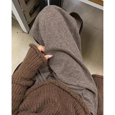 糯米裤女款秋冬新款适合胖的裤子宽松美拉德阔腿休闲裤KC3120，男装休闲裤，星座1116A（原606A-3）