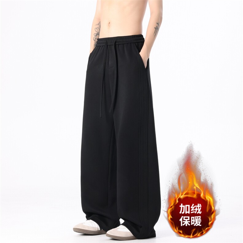 秋冬加绒休闲裤男宽松直筒裤弯刀裤K274-P45加绒P55控78加绒控88，男装卫衣，星座209-2