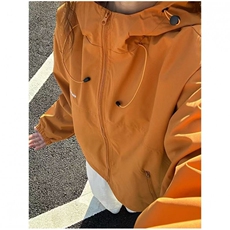 冲锋衣连帽夹克男宽松落肩纯色上衣外套DSA157B-JK727-P58，男装夹克，电商A157B