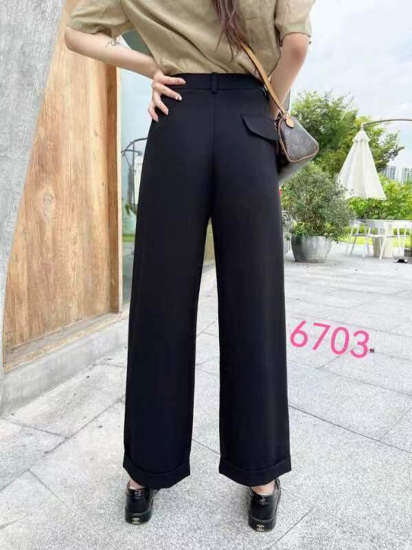 秋季百搭裤脚挽边直筒裤，其它，帝瀛 DY